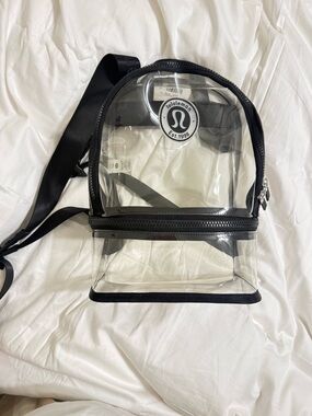 lululemon athletica Clear Backpack with Black Trim
